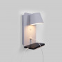 Pack x 2 - Wall reading light with USB port "BASKOP" - 6W - Vertical design - White