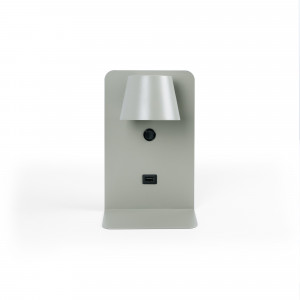 Pack x 2 - Wall reading light with USB port "BASKOP" - 6W - Vertical design - Grey