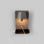 Pack x 2 - Wall reading light with USB port "BASKOP" - 6W - Vertical design - Grey