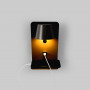 Pack x 2 - Wall reading light with USB port "BASKOP" - 6W - Vertical design - Black