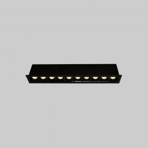 Recessed linear LED downlight - 20W - UGR18 - CRI90 - OSRAM Chip - Black