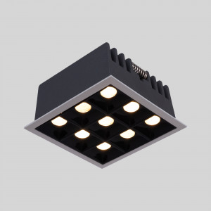 Recessed square LED downlight - 18W - 9 Spotlights - UGR18 - CRI90 - OSRAM Chip - White