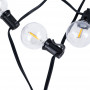 Solar string lights - 25 E27 LED Filament Bulbs - IP44 - 9.2 meters