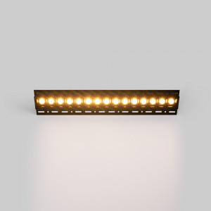 Recessed linear LED spotlight for plasterboard - 30W - UGR18 - CRI90 - Black