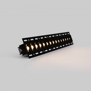 Recessed linear LED spotlight for plasterboard - 30W - UGR18 - CRI90 - Black