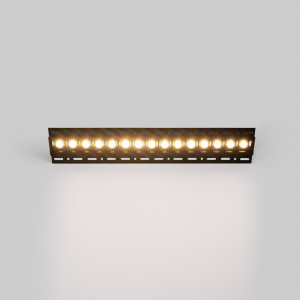 Recessed linear LED spotlight for plasterboard - 30W - UGR18 - CRI90 - Black