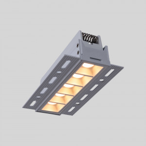 Recessed linear LED spotlight for plasterboard - 12W - UGR18 - CRI90 - White