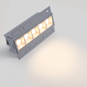 Recessed linear LED spotlight for plasterboard - 12W - UGR18 - CRI90 - White