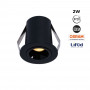 Recessed round LED downlight - 2W - Osram Chip - UGR18 - Cutout Ø 25mm - Black