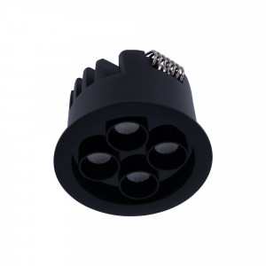 Recessed round LED downlight - 8W - Osram Chip - UGR18 - Cutout Ø 58mm - Black