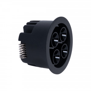 Recessed round LED downlight - 8W - Osram Chip - UGR18 - Cutout Ø 58mm - Black