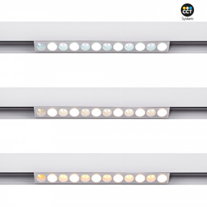 Magnetic linear track light - CCT - 10W - UGR18 - Mi Light - White