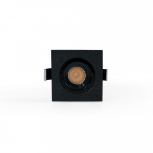 Recessed square LED downlight - 2W - Osram Chip - UGR18 - Cutout Ø 25mm - Black