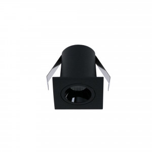 Recessed square LED downlight - 2W - Osram Chip - UGR18 - Cutout Ø 25mm - Black