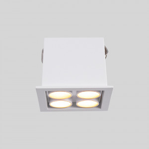 Recessed square LED downlight - 8W - Osram Chip - UGR18 - Cutout 48 x 48mm - White