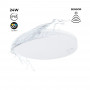 Tri-proof CCT LED ceiling light with motion sensor - 24W - Ø33cm - IP65