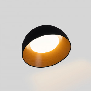 CCT LED slant ceiling light - 12W - Wood effect - ø35cm