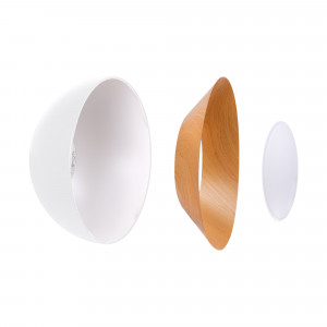 CCT LED 24W ceiling light - Wood effect - ø50cm