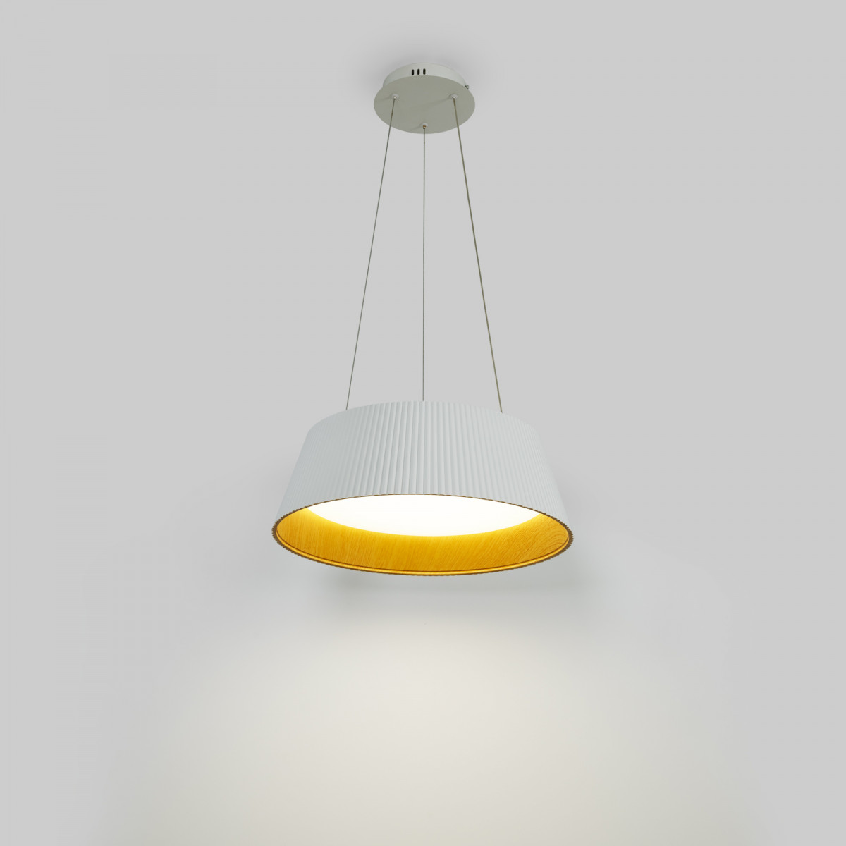 CCT LED Pendant Lamp - 24W - Wood effect - ø46cm