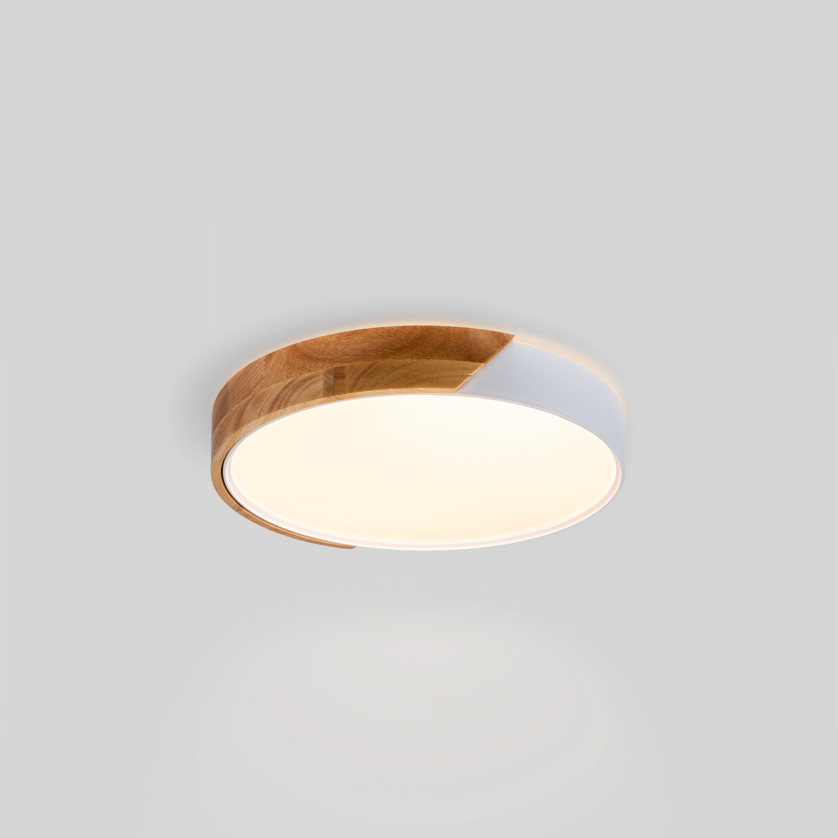 CCT LED 24W Ceiling Light - Wood and Polycarbonate - ø40cm - IP22