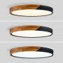 CCT LED 36W ceiling light - Wood and Polycarbonate - ø50cm - IP22