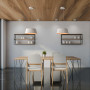 CCT LED Pendant Lamp - 24W - Wood effect - ø46cm