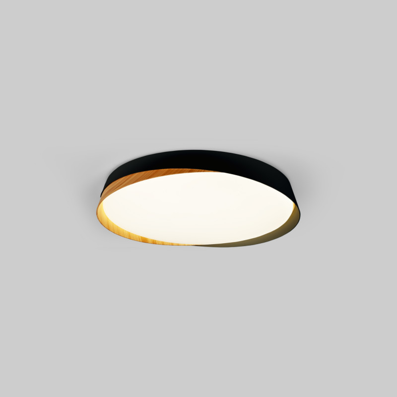 CCT LED 24W ceiling light - Wood effect - ø40cm - IP22