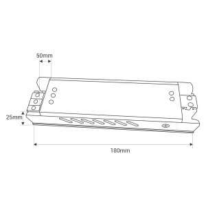 dimensions Slim Power Supply 200W 24V - 8.3A - High efficiency - IP20