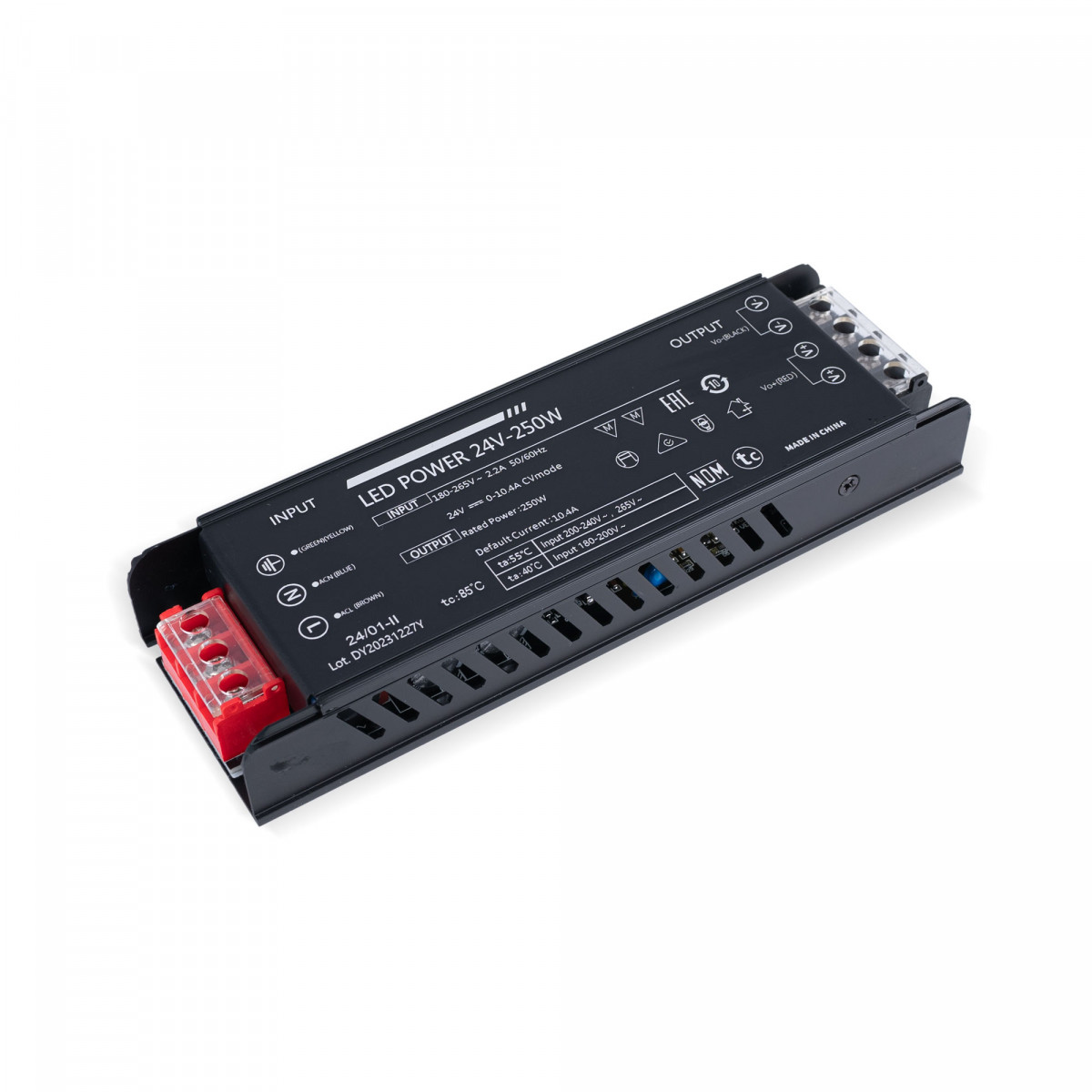 Slim Power Supply 250W 24V - 10.4A - High Efficiency - IP20