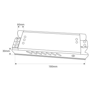 dimensions Slim Power Supply 250W 24V - 10.4A - High efficiency - IP20