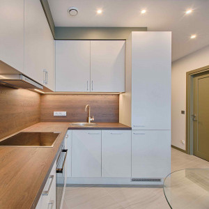 kitchen with silver downlight