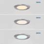 Downlight silver LED ultra slim 6W - CCT - Cut Ø 110mm