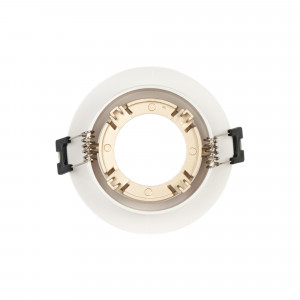 KIT - Recessed downlight ring Ø90mm (white/champagne) + Bulb GU10 5,4W + Socket