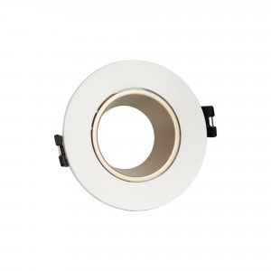 KIT - Recessed downlight ring Ø90mm (white/champagne) + Bulb GU10 5,4W + Socket