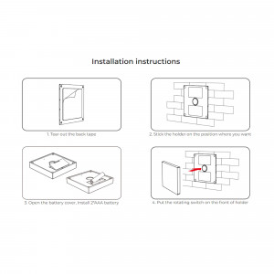 Touch control panel RGB + CCT - 4 zones - White - Milight - installation