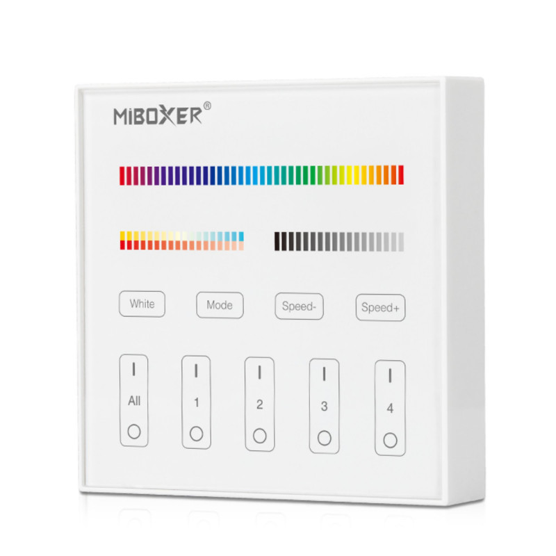 Touch control panel RGB + CCT - 4 zones - White - Milight