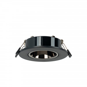 Recessed downlight ring Ø90mm (grey/black) + 5.4W GU10 Bulb + Socket