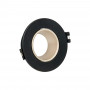 KIT - Recessed downlight ring Ø90mm (black/champagne) + 5.4W GU10 Bulb + Socket