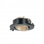 KIT - Recessed downlight ring Ø90mm (black/champagne) + 5.4W GU10 Bulb + Socket