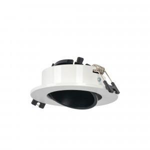 KIT - Recessed downlight ring Ø90mm (black/white) + 5.4W GU10 Bulb + Socket