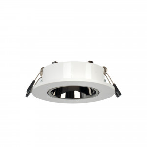 Recessed downlight ring Ø90mm (white/grey) + 5.4W GU10 Bulb + Socket