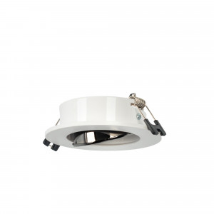 Recessed downlight ring Ø90mm (white/grey) + 5.4W GU10 Bulb + Socket