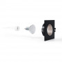 KIT - Recessed square downlight ring 93x93mm (black/champagne) + 5.4W GU10 Bulb + Socket