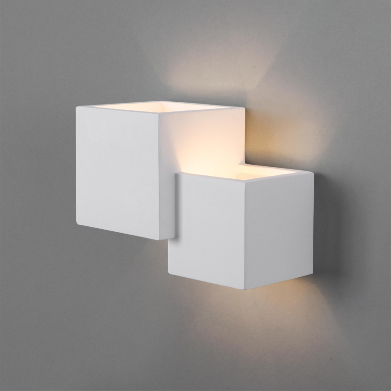 Wall light "Cube" - plaster - 2 x G9 | wall lighting