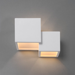 Wall light "Cube" - plaster - 2 x G9 | wall lighting