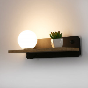 Crystal ball wall light with USB port "Nonna" - G9 | wall lighting