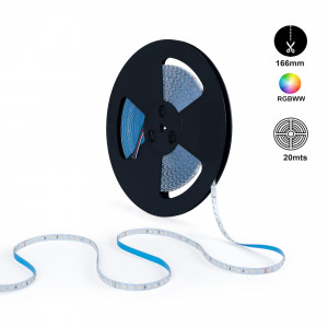 LED Strip 48V DC - RGBWW - 12W/m - 10mm - IP20 - 20 metres - 90LED/m | LED lights