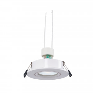 KIT Tilting recessed downlight Ø90mm (white) + 5.4W GU10 Bulb + Socket | LED downlights