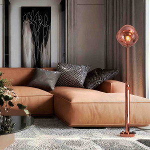 Design floor lamp "Ana" - Height-adjustable - Copper colour | floor lamps for living room