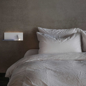 Wall reading light with USB port "Kerta" (right) - Double lighting - 3W+7W